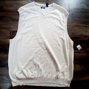 IZOD natural stretch sz 2XL beige Grandpas sweater vest